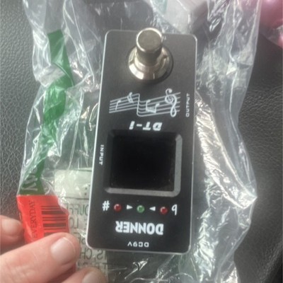Donner DT-1 Digital Guitar Pedal Tuner DT-1 Model, Black Metal Pedal
