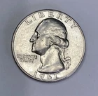 1961 P Washington Quarter 25c Philadelphia 90% Silver US Coin