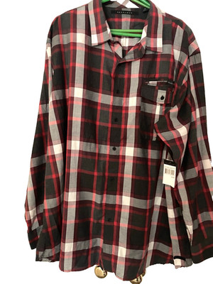 SEAN JOHN 4XB MEN'S LONG SLEEVE PLAID SHIRT BUTTON DOWN BRAND NEW WITH TAG