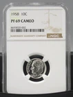 1958 Roosevelt Dime NGC PF 69 CAMEO