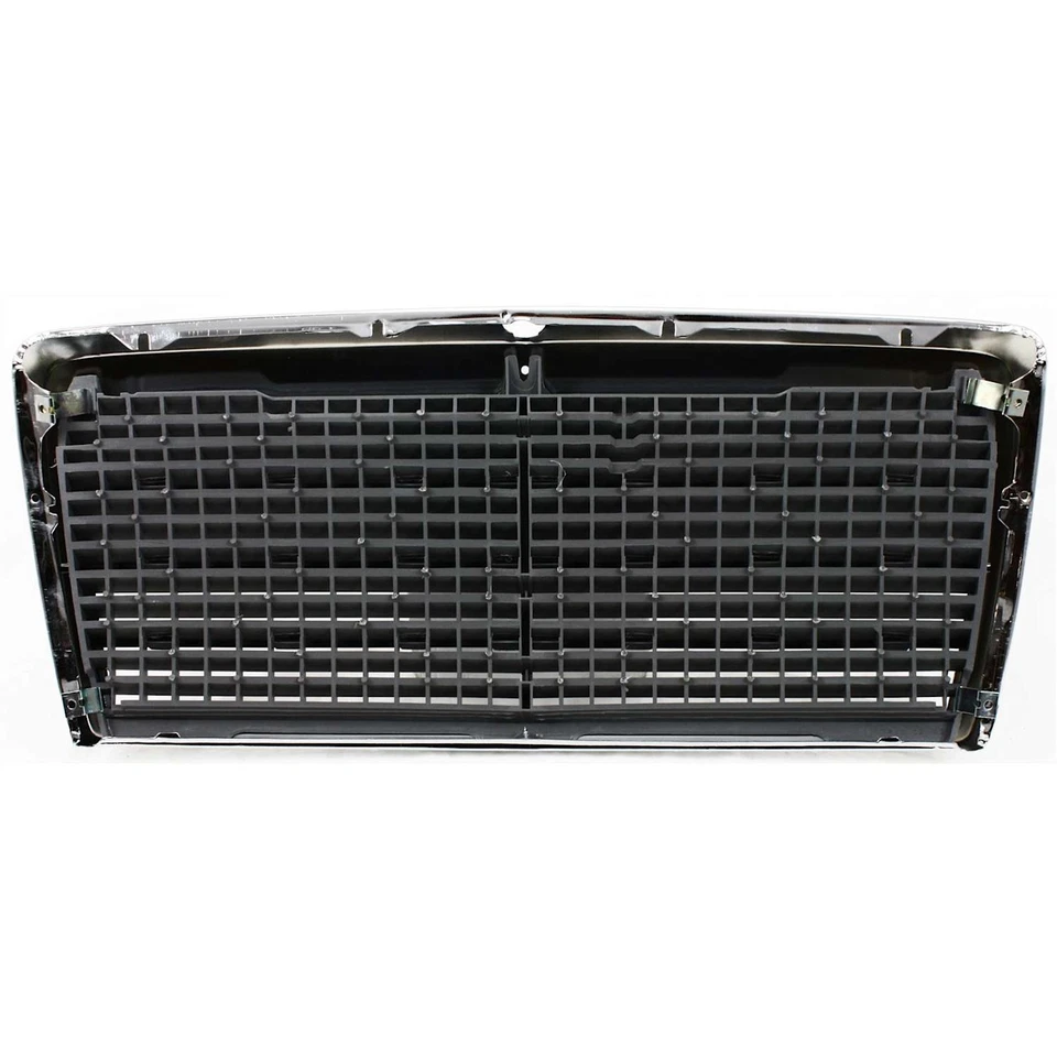 Grille For 86-93 Mercedes Benz 300E 90-93 300D Chrome Shell w/ Gray Insert - Image 4 of 4