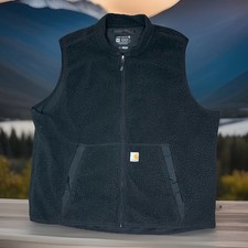 Carhartt Sherpa Fleece Vest Men s XL Black Relaxed Fit Model OV4995-M Outdoors