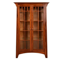 Ethan Allen American Impressions Curio Cabinet Display Hutch Mission Arts Crafts