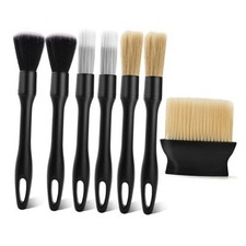 7PCS Car Detailing Brush Kit - Ultra Soft Boars Hair Car Interior 7PCS-B