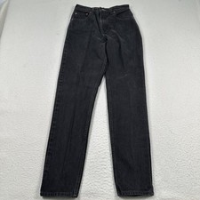VTG Levi's 550 Relaxed Fit Tapered Leg Jeans Women 8 REG 26x32 Black Made In USA