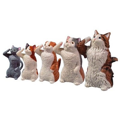 (Capsule toy) Keirei Salute -Cat- Mini-Figure [all 5 sets (Full set)]