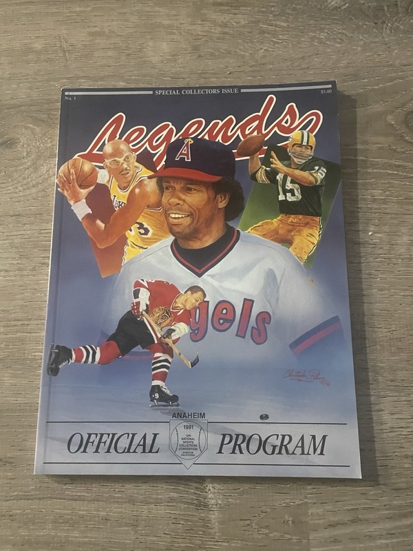1991 Legends Sports Magazine NSCC Program Rod Carew Bart Starr Bobby Hull Cover