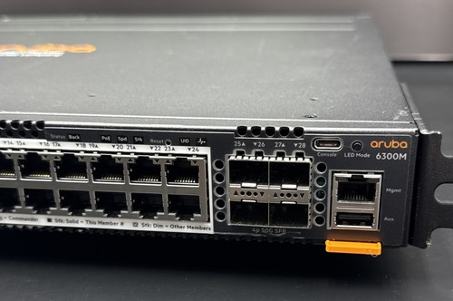HPE Aruba 6300M JL660A 24-port 1/2.5/5GbE PoE 4-port SFP56 Switch /w 2x PSU - Picture 3 of 6