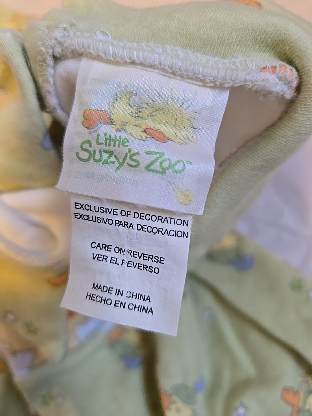 3-6 M Little Suzy's Zoo One Piece Romper Baby Outfit Vtg Y2k 90s/00s Duck
