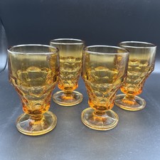 VTG Set of 4 Anchor Hocking Topaz Georgian Fo...