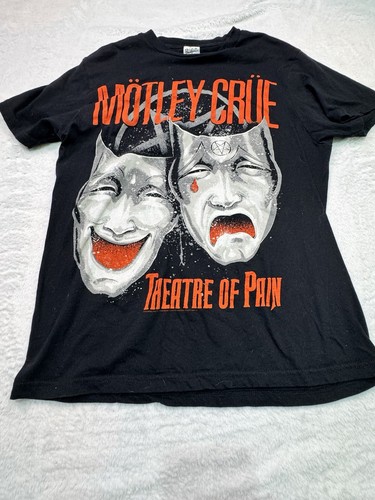 Motley Crue Theatre of Pain T-Shirt Herren Medium Black Mask Graphic Tee Band Rock