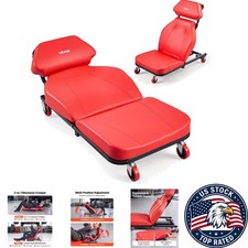 Adjustable 570 Lbs Garage Creeper Seat With Padded Headrest For Auto Repair Adjustable 570 Lbs Garage Creeper Seat With Padded Headrest For Auto Repair