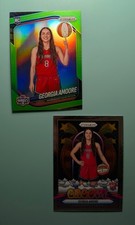 2025 Prizm WNBA Georgia Amoore RCs Lime Green Prizm Variation #'d /225 + Groovy