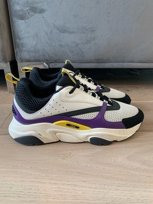 Dior b22 Violet white black purple yellow sz 47 14 3SN231YRK men