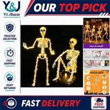 Halloween Skeleton Decorations 2 Pack 36in LED Posable Outdoor Props