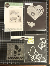 SIZZIX Framelits W/Stamps BLOOMING HEART 665652 or LEAVES 657917 Branches