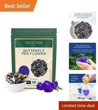 1.76oz Butterfly Pea Flower Loose Leaf Tea - Brew Vibrant Iced Beverages