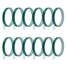 12 Rolls Heat Tape, 10mm x 16m 52FT High-Temperature Resistant Tape, Green