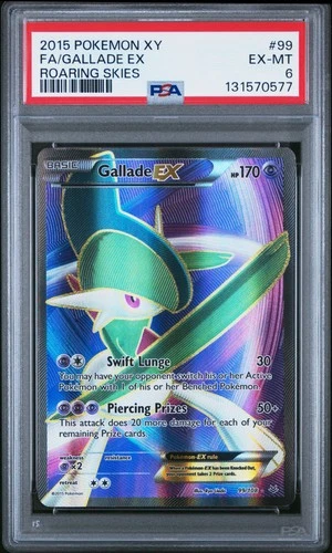 2015 POKEMON XY ROARING SKIES #99 FULL ART/GALLADE EX PSA 6