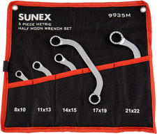 Sunex Tools 9935m Metric Half Moon Wrench Set 5-piece Sunex Tools 9935m Metric Half Moon Wrench Set 5-piece