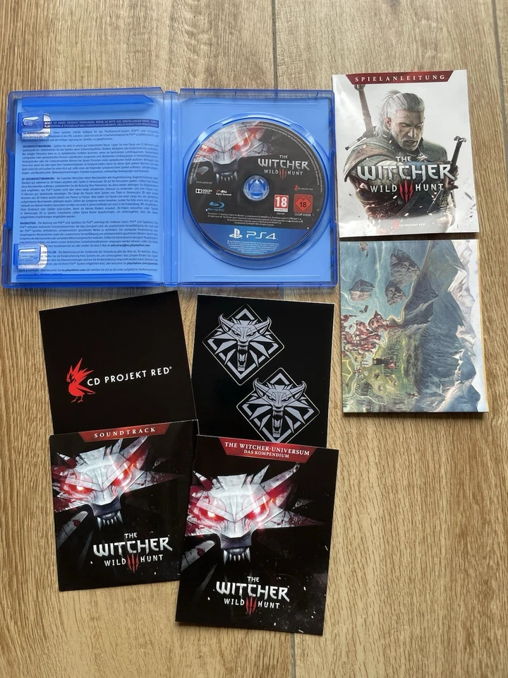 Playstation 4 PS4 The Witcher 3 Wilde Jagd + Karte + Soundtrack - Bild 3 von 4