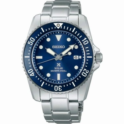 SEIKO ProspeX SNE585P1 Diver's 200m Watch BLUE Date Steel Sapphire Sunray Scuba