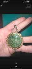 Gold Filled Jade pendant