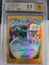2011 BOWMAN CHROME CHRIS SALE GOLD REFRACTOR AUTOGRAPH BGS 8.5 RC #d 36/50