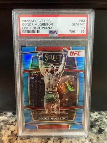 2022 Select UFC Conor McGregor Light Blue Prizm #93 /199 PSA 10