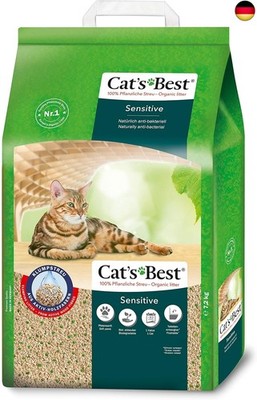 Cat's Best Sensitive, 100 % pflanzliche Katzenstreu, fest klumpend und