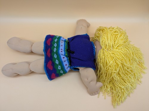 Cabbage Patch Kid Play Along Girl Blonde Curly Hair Hazel Eyes in Sweater PA-3 - Picture 7 of 16