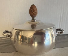 Asprey  London Silver-plate Sugar Bowl Pineapple Finial Excellent Condition