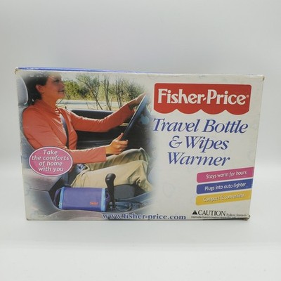Vtg FISHER PRICE Bottle & Wipes Warmer Travel Bag SafeFit Plugs into Car  Lighter