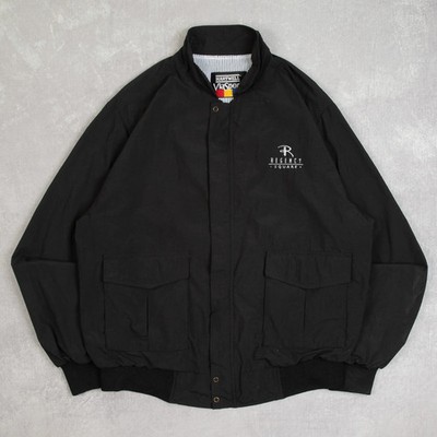 Hartwell Vintage Regency Square Bomberjacke Large Herren 1980er USA Made Schwarz