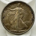1917s 50c Walking Liberty Half Dollar Reverse Mint Mark [036LAj]