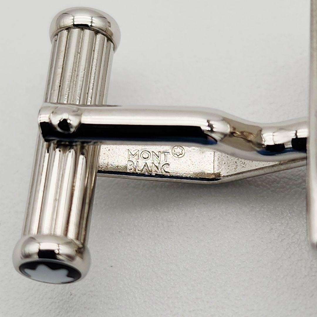 Montblanc Silver Cufflinks Rectangular Ball Retur… - image 8