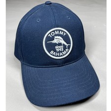 Tommy Bahama Cap Strapback Blue Circle Patch Logo Embroidered Marlin Fish Hat