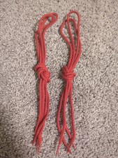 2 Pairs Of 25 Inch Long ROUND Athletic 3/16" Red SHOE LACES - Shoe Strings