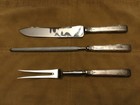 Gorham Sterling Silver 3 Piece Carving Set In Original Box Camellia — photo 3