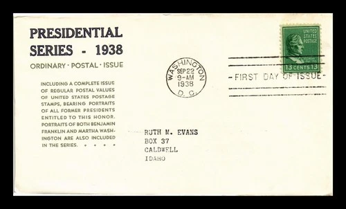 US COVER MILLARD FILLMORE PRESIDENTIAL SERIES FIRST DAY ISSUE SCOTT 818