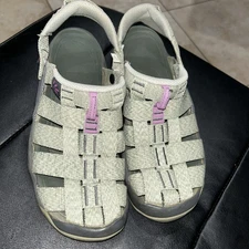 Oboz Campster Sandals Green Pink Gray Outdoors Trail Hiking Close Toe Women Sz 8