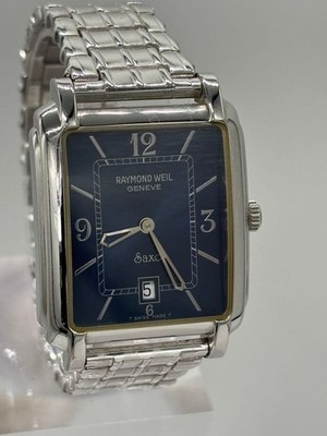 Raymond Weil Saxo Quartz Dress Watch 30mm Blue Dial 9110 Classic Mens wrist 16cm