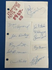 1967/68 New York Jets AFL TEAM SIGNED 6.25 x 9” Autograph Cut Display - 22 sigs