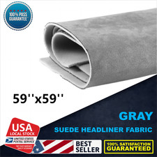 Suede Fabric with Foam Backing Material Car 59''x59'' Micro-Suede Head Gray 1x