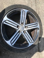 GENUIN 13-18 VW GOLF R MK7 1X 18 INCH ALLOY WHEEL 5G0601025BK 225 40 18 CADIZ