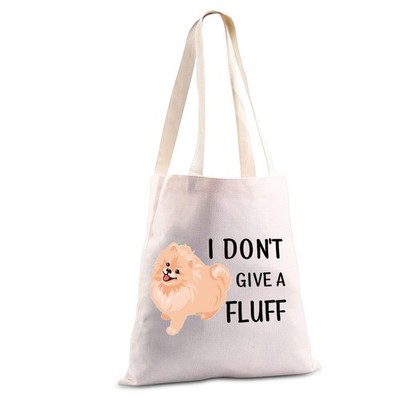JXGZSO Pomeranian Dog 12.59'' x ''14.17'' ''0.39'' inches, Give a Fluff Tote 