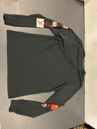 Nike Mens T-Shirt Graphic Sleeves - Long Sleeve Sz Medium - Basketball Black Tee - Picture 8 of 13