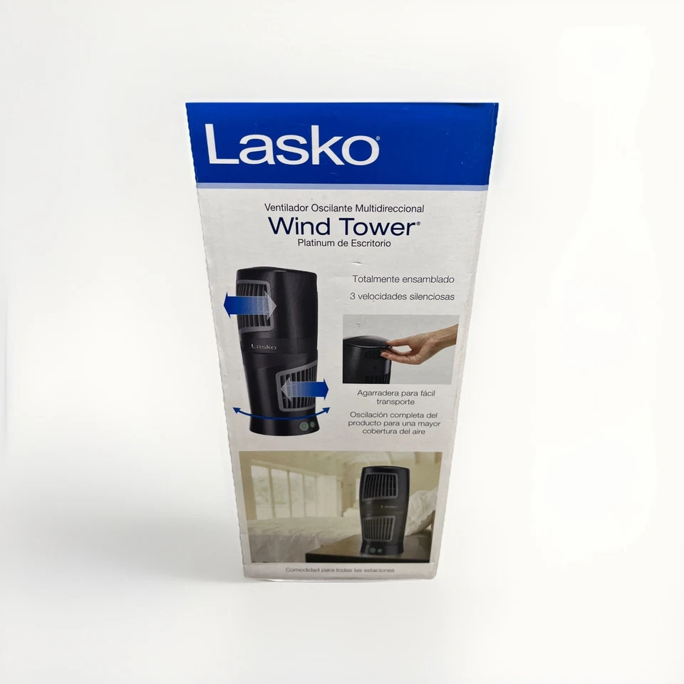 Nuevo ventilador de escritorio torre de viento LASKO 4911 ventilador oscilante multidireccional negro Foto 2 de 4
