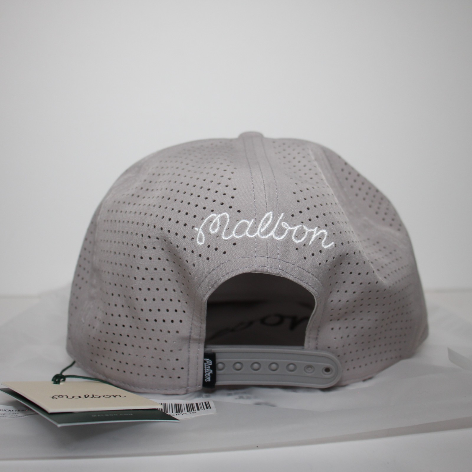 Malbon Golf Vietnam Collection Logo Snapback Hat Cap - Grey - Sun Conical Hat image 9