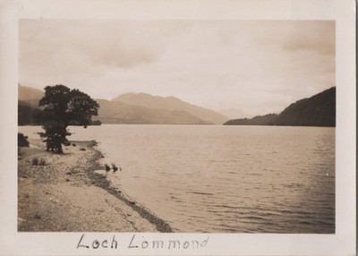 Loch Lomond Scotland Lake Mountains 1938 VINTAGE PHOTO ORIGINAL